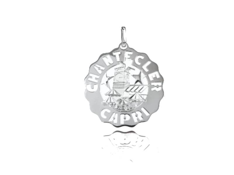 SILVER LARGE LOGO PIAZZETTA PENDANT ET VOILA' CHANTECLER 38907